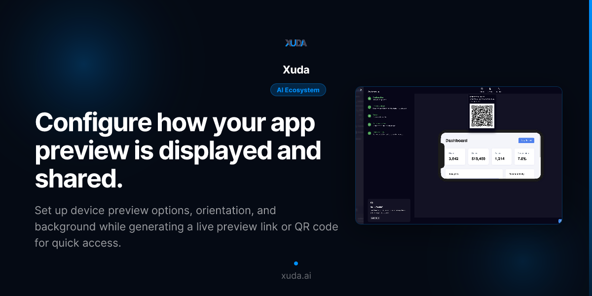 Configure how your app preview is displayed and shared.