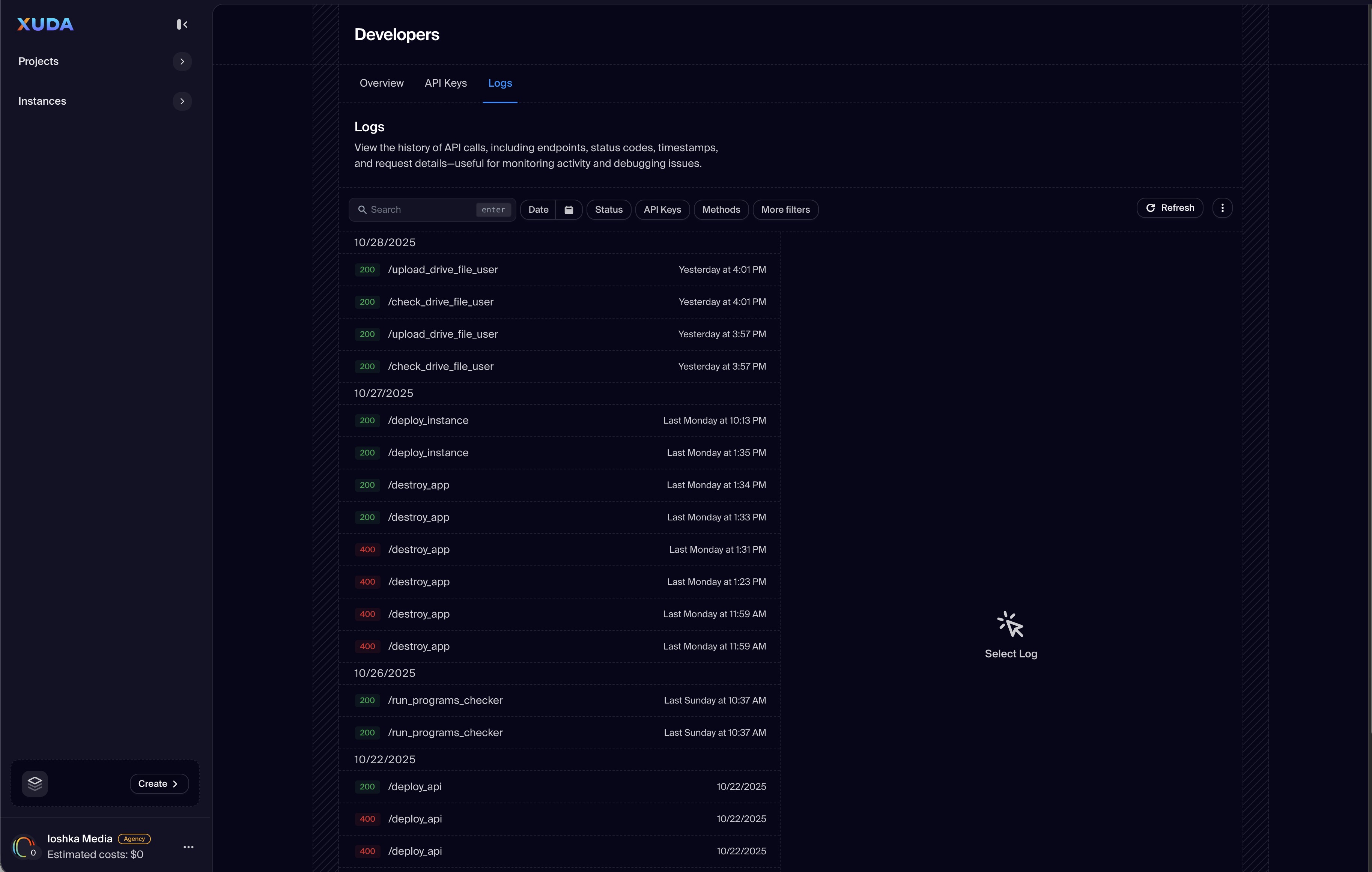 API Tools, Keys, and Activity in One Place